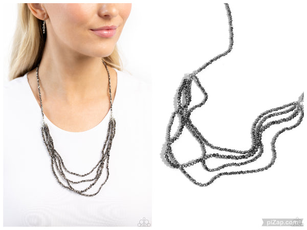 Candescent Cascade - Silver Necklace