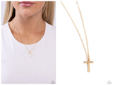 Leave Your Initials - Gold - T Initial Necklace