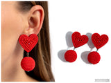 Spherical Sweethearts - Red Post Earring