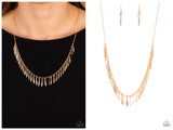 Striking Sheen - Gold Necklace