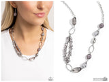 Easygoing Elegance - Silver Necklace