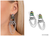 Dangling Art Deco - Multi Post Earring