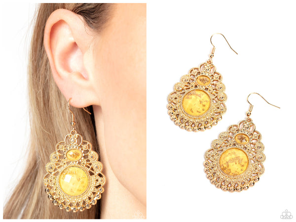 Welcoming Whimsy - Yellow Earring