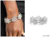 Scintillating Snowflakes - White Bracelet