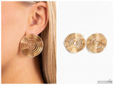 COIL Over - Gold Post Earring