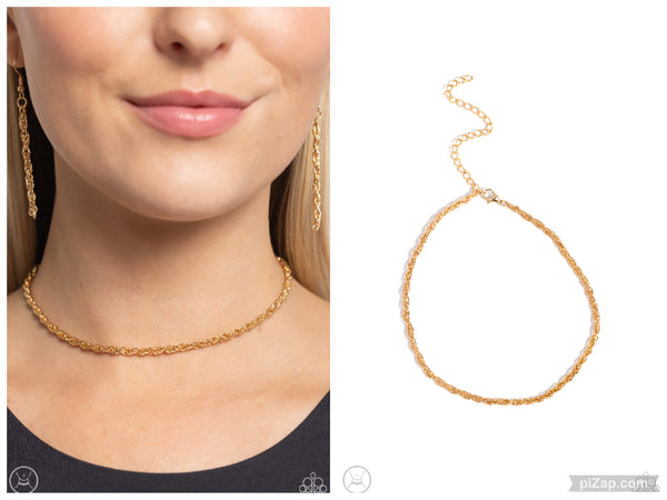 Glimmer of ROPE - Gold Choker