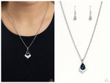 Fancy Fringe - Blue Necklace