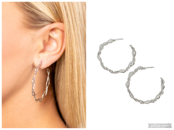 Haute Helix - Silver Hoop Earring