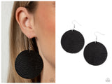 Leathery Loungewear - Black Earring