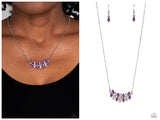Lustrous Laurels - Purple Necklace