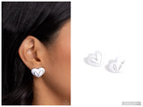 Glimmering Love - White Post Earring