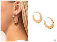 Make a Ripple - Gold Hoop Earring