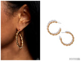 Braided Bravado - Gold Hoop Earring