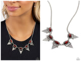 Scintillating Shimmer - Red Necklace