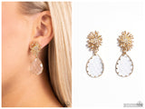 Stellar Shooting Star - Gold Post Earring