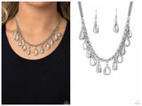 Teardrop Timbre - White Necklace
