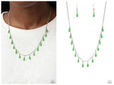 Drop-Dead Dance - Green Necklace
