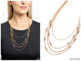 Metallic Monarch - Gold Necklace