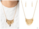 Cue the Chandelier - Gold Necklace
