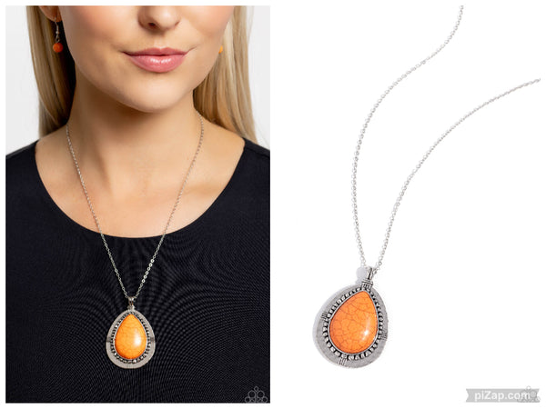 Western Wilderness - Orange Necklace