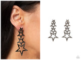 Superstar Crescendo - Black Post Earring