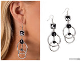 Interlocked Influence - Black Earring