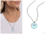 Decorative Dragonfly - Blue Necklace