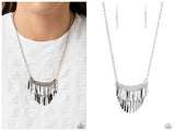 Cue the Chandelier - Silver Necklace