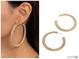 Scintillating Sass - Gold Hoop Earring