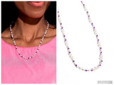 Colorblock Charm - Purple Necklace
