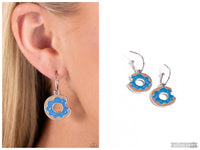 Donut Delivery - Blue Hoop Earring