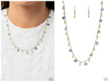 Sand Dollar Sass - Green Necklace