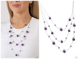 Glistening Gamut - Purple Necklace