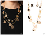 Hammered Horizons - Gold Necklace