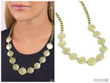 Scratched Showtime - Green Necklace