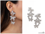 Fluttering Finale - White Post Earring