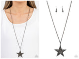 Rock Star Sparkle - Black Necklace