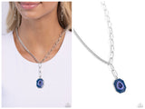 Hexagonal Hallmark - Blue Necklace