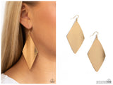 Retro Rally - Gold Earring