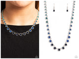 Kaleidoscope Charm - Blue Necklace
