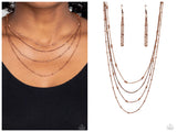Studded Shimmer - Copper Necklace