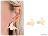 Butterfly Beholder - Gold Post Earring