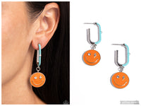 Personable Pizzazz - Orange Hoop Earring