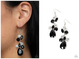Rhinestone Reveler - Black Earring