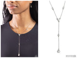 Lavish Lariat - White Necklace