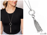 Tassel Tune - White Necklace