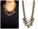Running Out of STEAMPUNK - Brass Necklace