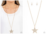 Rock Star Sparkle - Gold Necklace