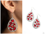 Cats Eye Class - Red Earring