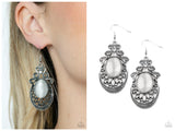 Garden Gondola Ride - White Earring